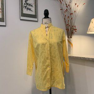 Donated Feb 16 ‘22 Offers Welcome!  Liz Claiborne Yellow 3/4 sleeve Top